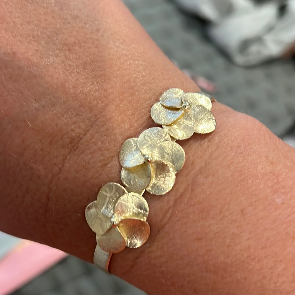 Sheila Fajl flower stud cuff bracelet